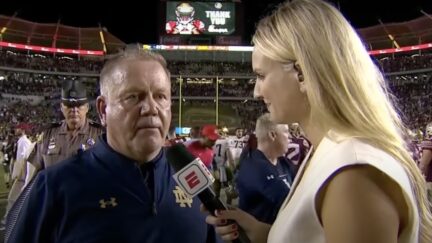 Brian Kelly jokes 'our entire team needs to be executed' after Norte Dame, Florida State game