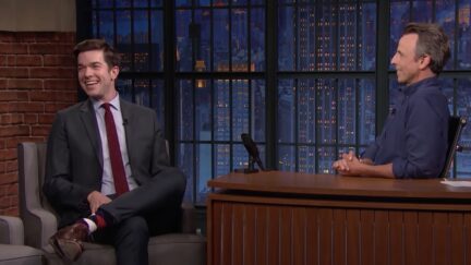 John Mulaney announces he and Olivia Munn are expecting on 'Seth Meyers'