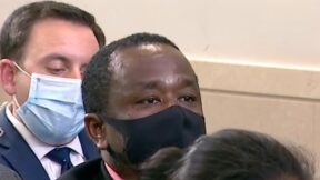 Simon Ateba asks question during 9/10 WH press briefing