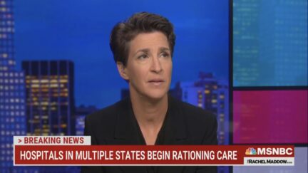 rachel maddow discussing overwhelmed hospitals