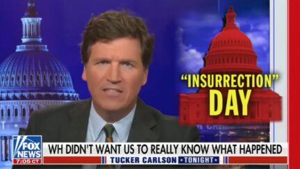 Tucker Carlson downplaying the insurrection