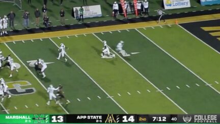 Rasheen Ali returns a kick for a touchdown