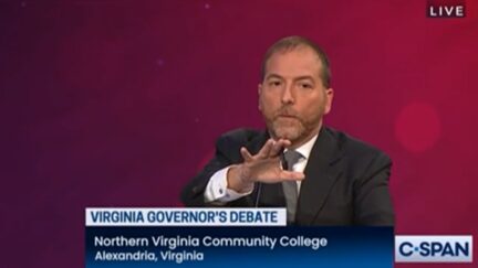 Chuck Todd dealing with debate interruption