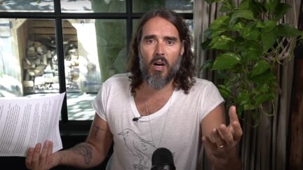 Russell Brand in YouTube video titled 'So...Trump was RIGHT About Clinton & Russia Collusion!!'