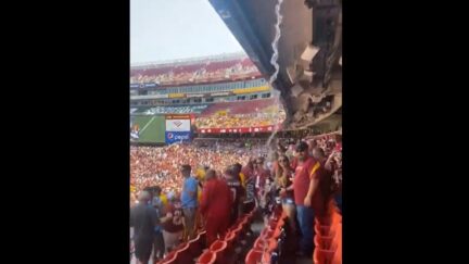Fans believe sewage is raining on them at FedEx Field during Washington Football Team game