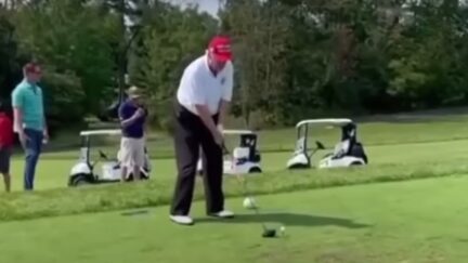 Trump mocks President Biden from the golf course