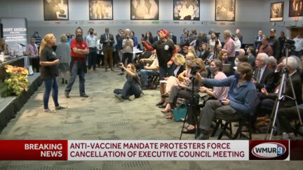 New Hampshire Anti-Vaccine Mandate Protesters Disrupt Meeting