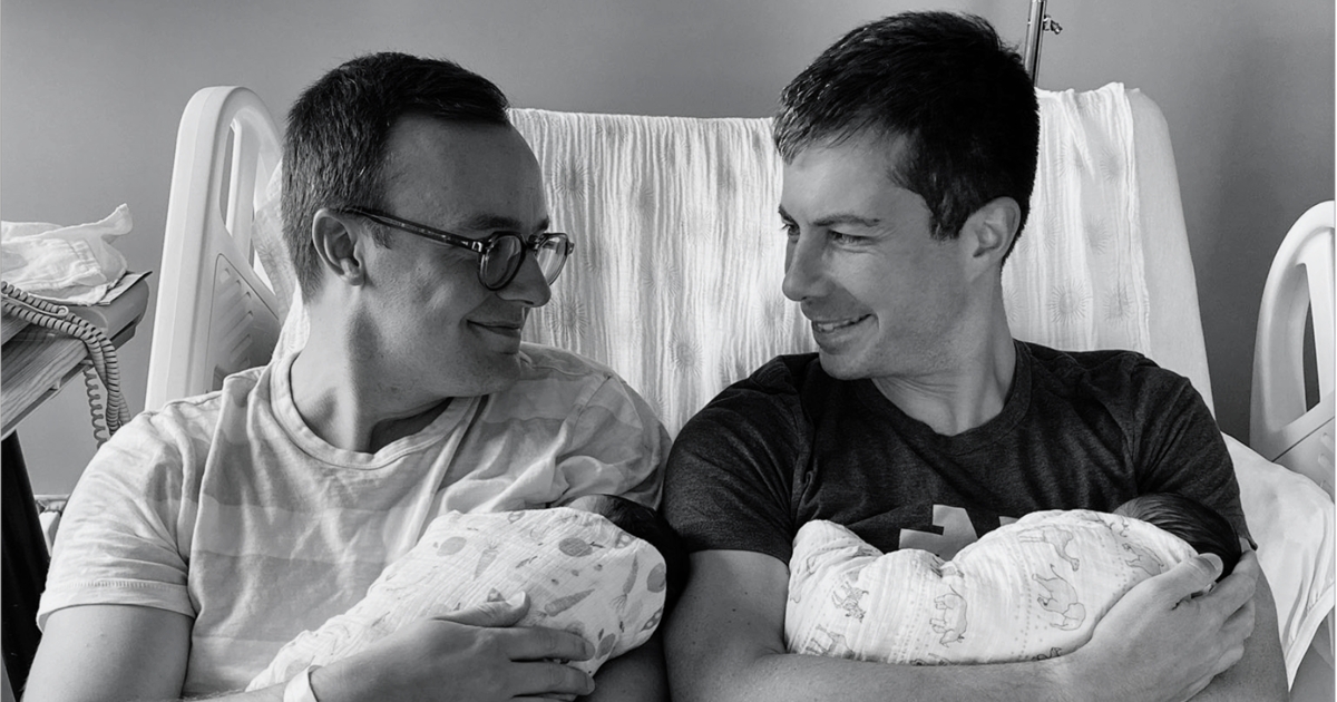 Chasten Pete Penelope Rose and Joseph August Buttigieg