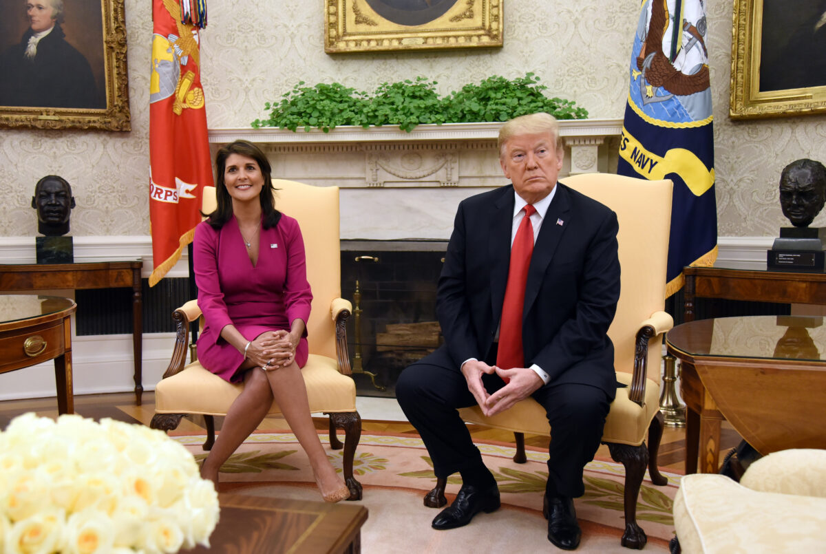 Nikki Haley and Donald Trump