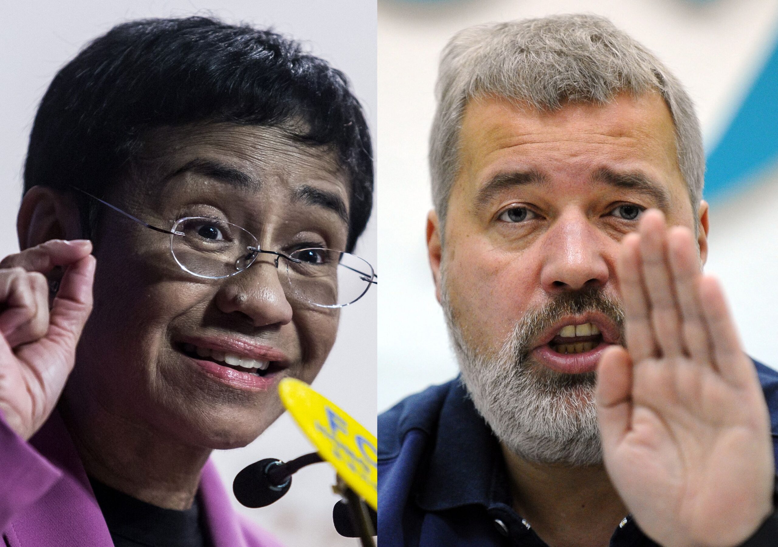 Journalists Maria Ressa and Dmitry Muratov, winners of the 2021 Nobel Peace Prize