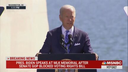 President Joe Biden gives speech at MLK Memorial on Oct. 21