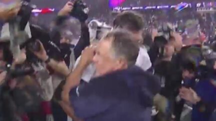 Bill Belichick Awkwardly Hugs Tom Brady