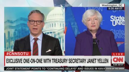 Jake Tapper Questions Janet Yellen on Spending, Inflation