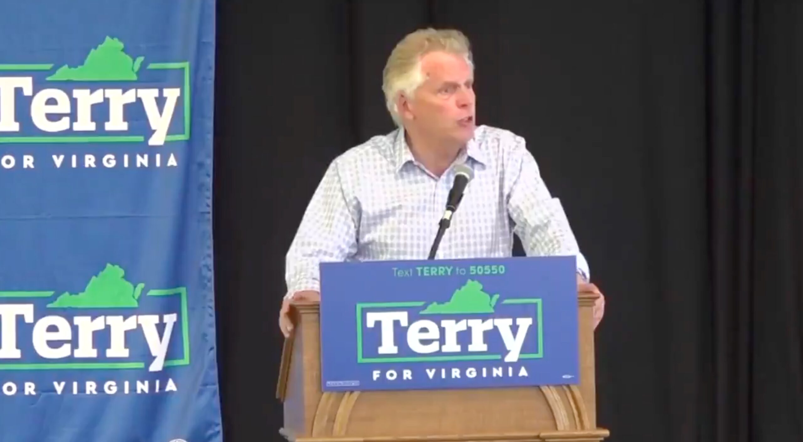 Terry McAuliffe at campaign event on Oct. 24