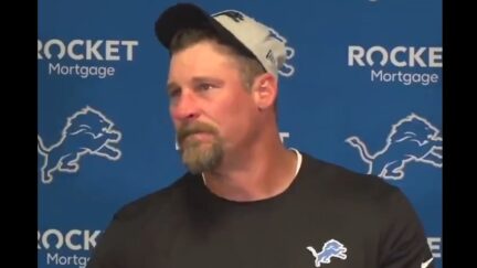 Dan Campbell cries after Detroit Lions loss
