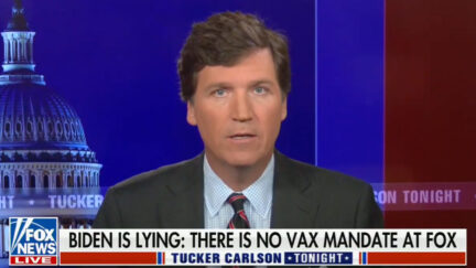 Tucker Carlson Addresses Fox News' Vaccine Requirements