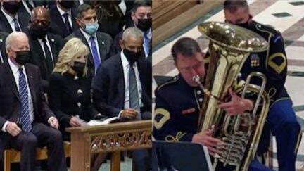 Military Band Plays ABBA Hit 'Dancing Queen' As Bidens Arrive at Colin Powell's Funeral