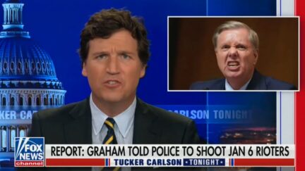 Tucker Carlson ripping Lindsey Graham