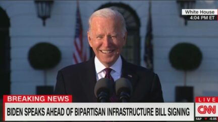 Joe Biden joking at signing ceremony