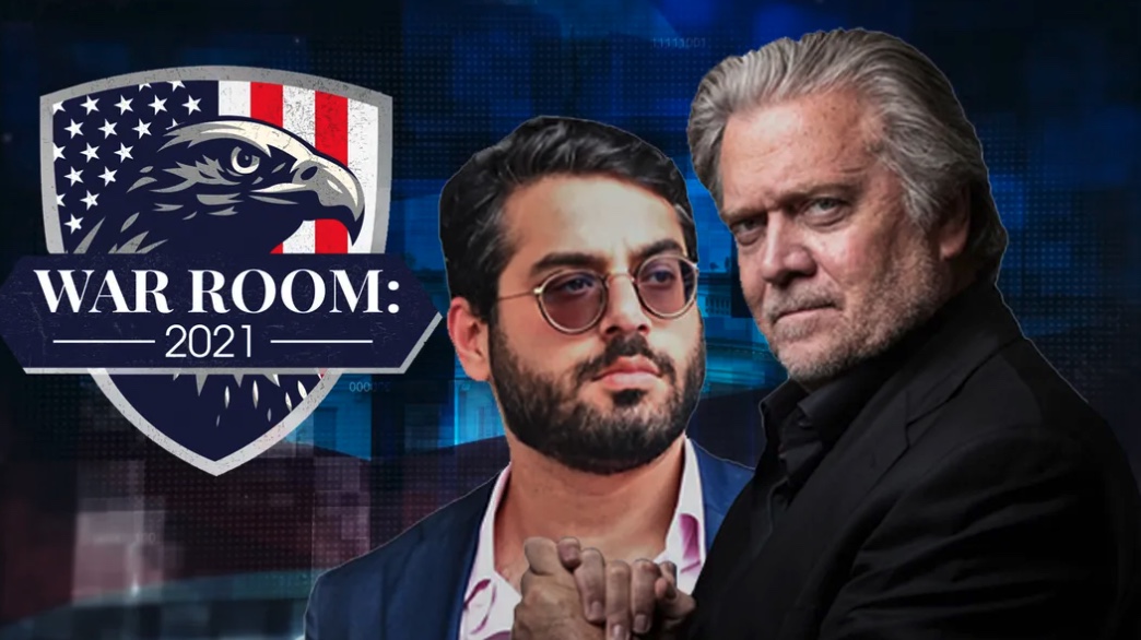 Raheem Kassam and Steve Bannon