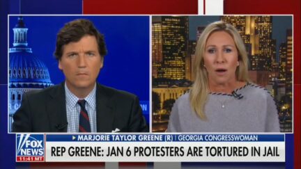 Tucker Carlson and Marjorie Taylor Greene