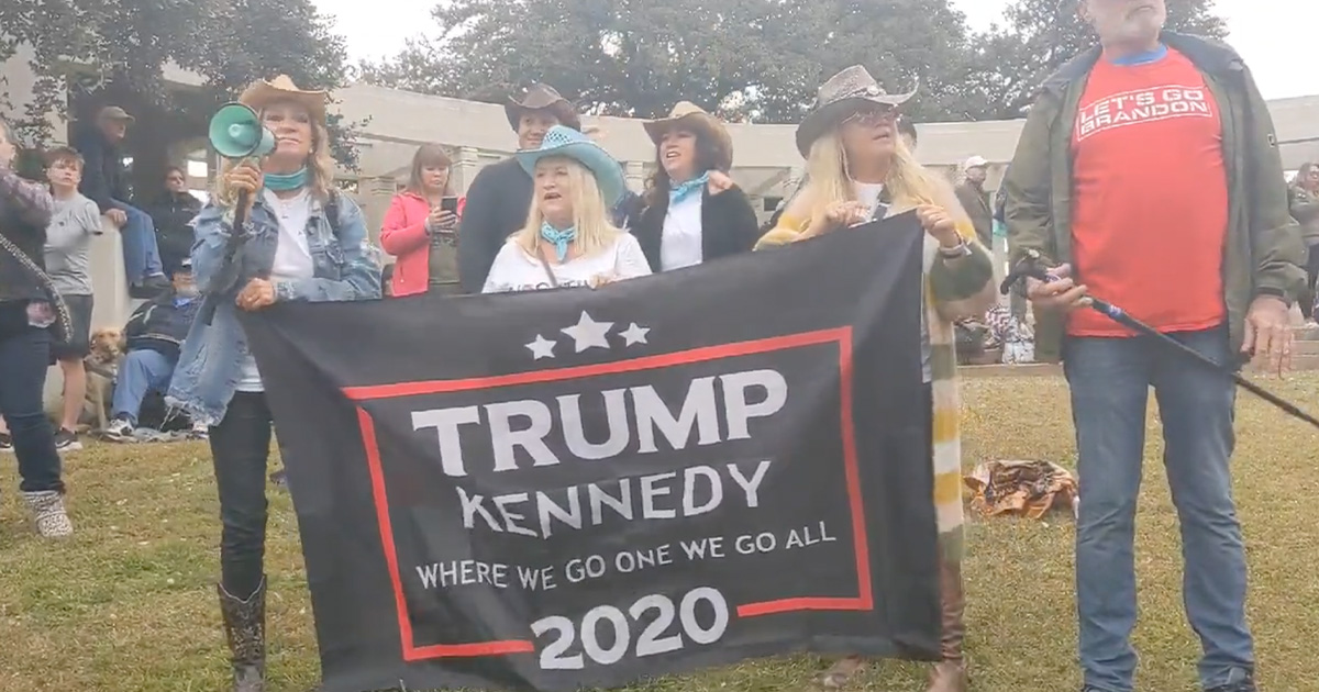 The Devil Is A Lie Qanon Followers Gather In Dallas For The Arrival Of Jfk Jr Who Died In