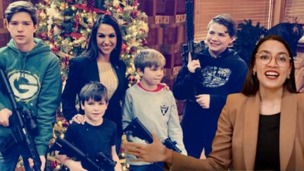 AOC - Lauren Boebert and her kids photo illustration