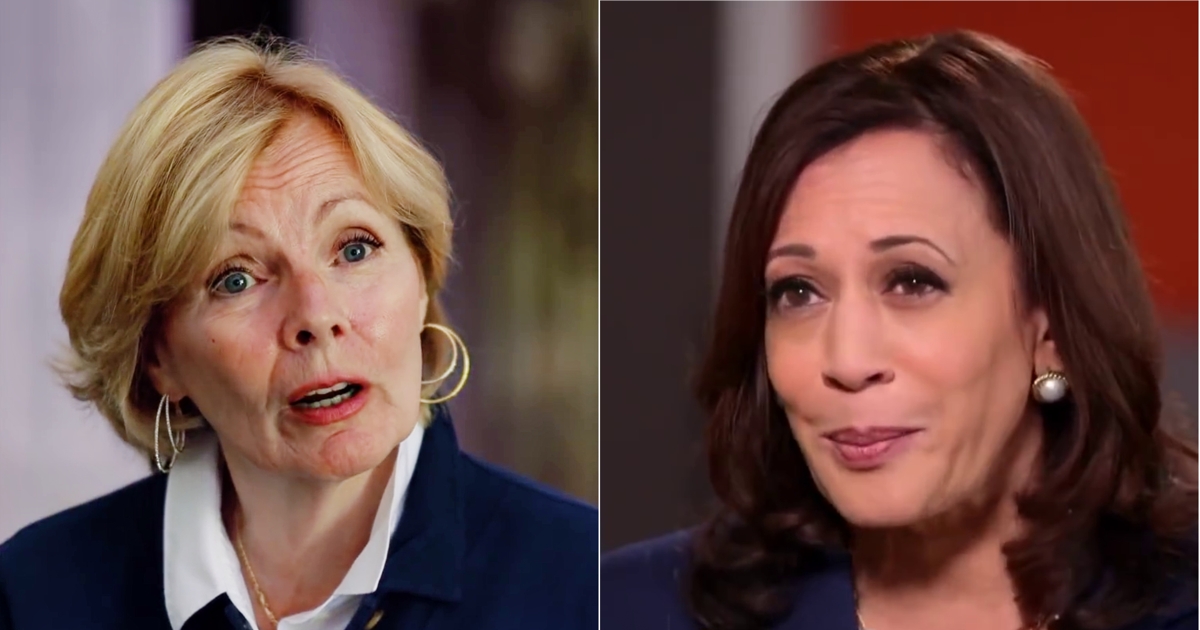 Peggy Noonan VP Kamala Harris split image