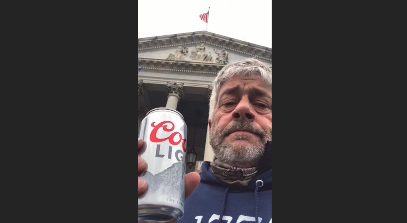 ‘I Don’t Always Storm the Capitol… But When I Do, I Prefer Coors Light’: Man Who Bragged on Facebook About 1/6 Riot Charged