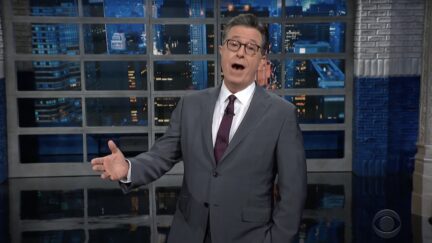 Stephen Colbert mocks Fox News Xmas Tree Fire