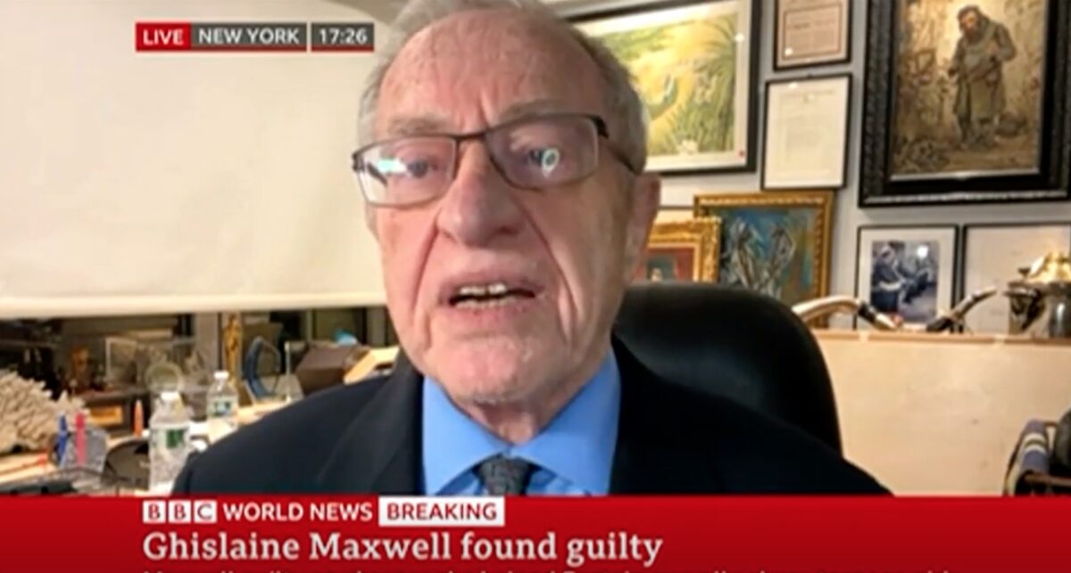 BBC Apologizes For Interviewing Alan Dershowitz on Ghislaine Maxwell Verdict Despite Being Implicated by Epstein Victim