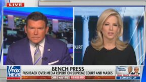 Shannon Bream talking with Bret Baier