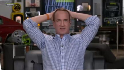 Peyton Manning suffers hot mic moment on ESPN
