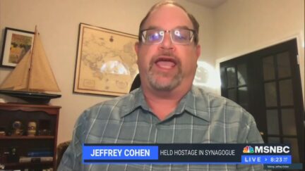 Congregation Beth Israel hostage survivor Jeffrey Cohen on MSNBC on Jan. 18
