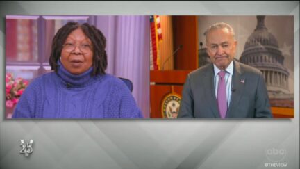 Whoopi Goldberg and Chuck Schumer on The View on Jan. 11