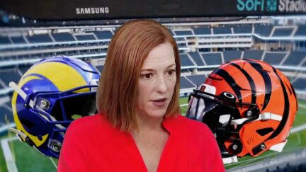 Jen Psaki Super Bowl photo illustration