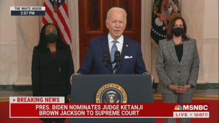 Biden introduces KBJ on Feb. 25