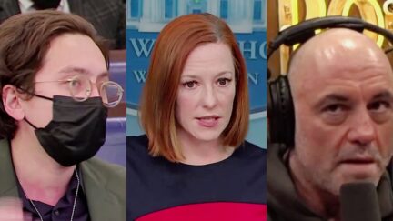 Max Tani Jen Psaki Joe Rogan split image