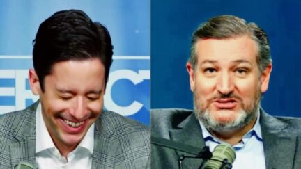 Michael Knowles Ted Cruz split image
