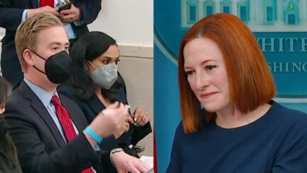 Peter Doocy Jen Psaki split image