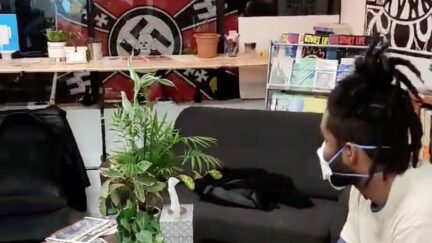 Nazis interrupt Communist Manifesto reading in Providence, RI, on Feb. 21