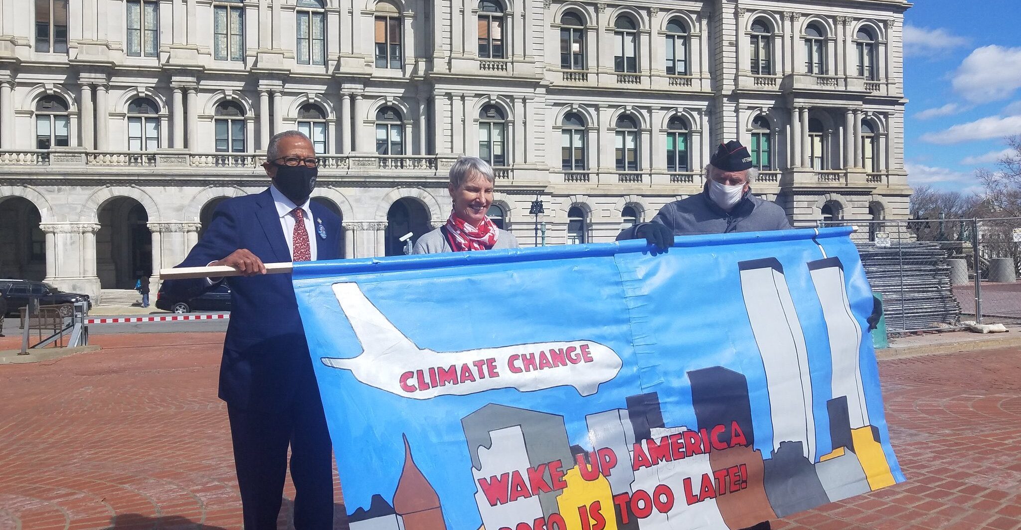 New York Democrats Apologize For Holding Banner Comparing Climate Change to Plane That Hit World Trade Center