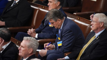 Joe Manchin sits with Republicans at State of the Union
