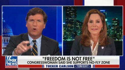 Tucker Carlson and Maria Salazar