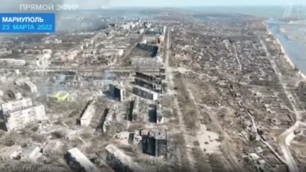 Russian State TV Aires Aerial Footage of Completely Destroyed Mariupol; Host Blame Ukrainians for Scorched Earth