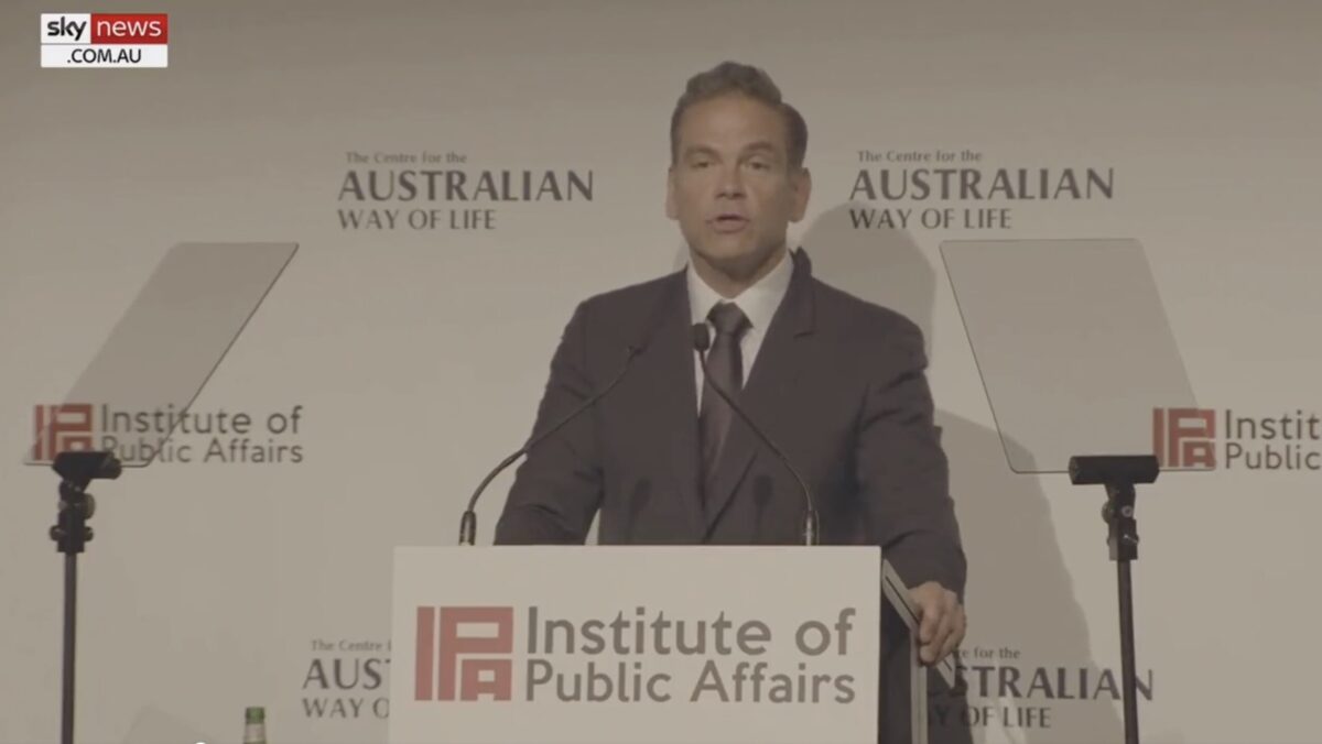 Fox Corp CEO Lachlan Murdoch gives speech at Institute of Public Affairs