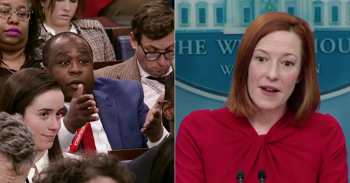 Reporter Simon Ateba Asks Jen Psaki if Biden Blames Her or Her Comms Team for Low Approval Ratings