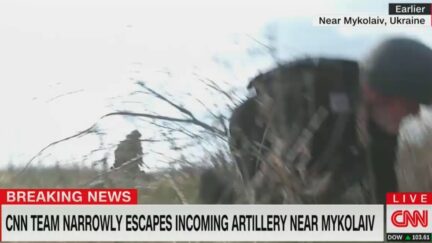CNN crew escapes artillery shelling