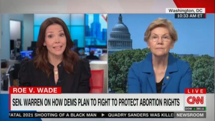 Erica Hill and Elizabeth Warren on CNN Newsroom on May 11