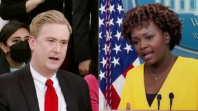 Peter Doocy Presses Karine Jean-Pierre on Roe-Related Violence